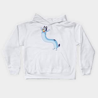 Funny Bluey In Action Kids Hoodie